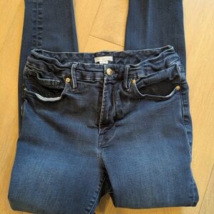 Good American Women's Skinny Jeans - Dark Blue